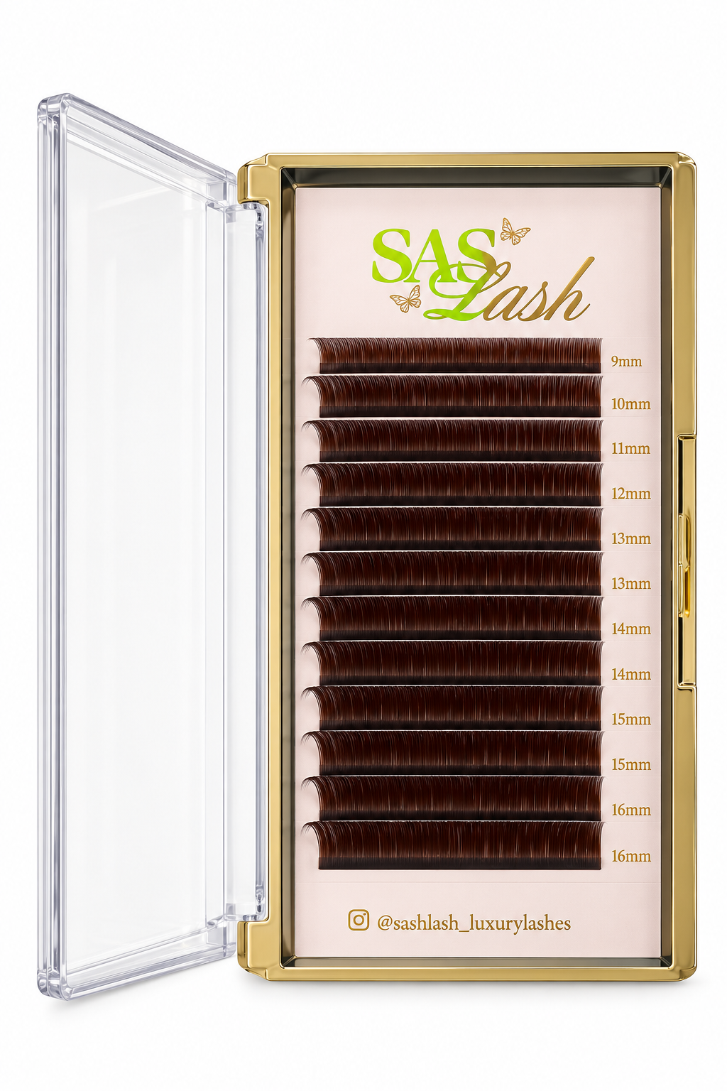 Dark Brown Russian Volume Lashes D Curl 0.05